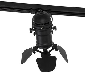 Modern railsysteem met 5 spots zwart 1-fase  - Iconic Movie