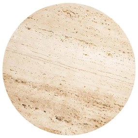 Richmond Interiors Avalon Ronde Bijzettafel Set Travertin - 45 X 45cm.