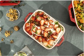 Staub Ceramique Ovenschaal 27 cm, Rechthoekig, Kersenrood - Ceramique - Staub