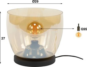 Glazen Vloerlamp Amber Glas 29 Cm