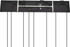 Art deco hanglamp zwart met smoke glas 8-lichts - Hanne