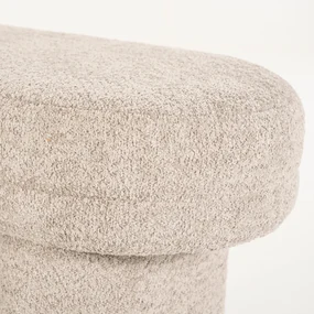 By-Boo Rama Ovaal Bankje Taupe Boucle Stof
