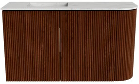 Mondiaz Joya DLux 70cm toiletmeubel ronding rechts ruby met wastafel faye links zonder kraangat opalo