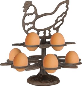 Esschert Design Gietijzeren eierrek met kip