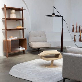 Zuiver Belle Black Design Vloerlamp Verstelbaar Walnoot Zwart