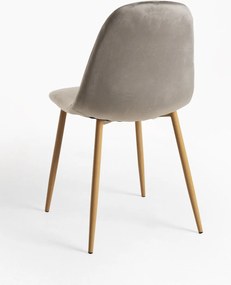 Set 4 Teok Fluwelen Stoelen