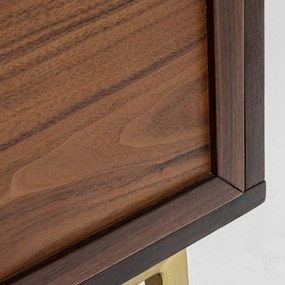 Kare Design Arizona Dressoir Walnoot En Messing - 160x45x76cm.