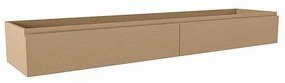 Mondiaz FOGE wastafelonderkast - 200x45x25cm - 2 lades - uitsparing links en rechts - softclose - Oro M44217Oro