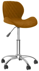 vidaXL Eetkamerstoelen draaibaar 4 st fluweel bruin