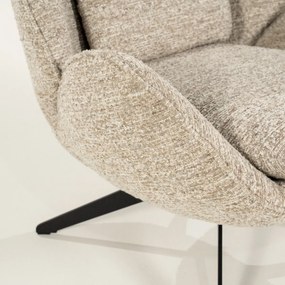 Draaibare Fauteuil Met Voetenbank Taupe
