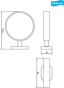 Eastbrook Salerno messing toiletborstelhouder zwart mat