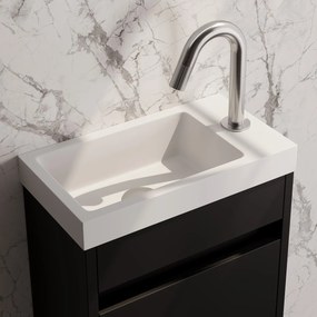 Brauer Stripe opbouw fonteinkraan met gebogen uitloop RVS geborsteld PVD