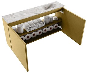 Mondiaz Ture DLux toiletmeubel 100cm oro met wastafel glace rechts zonder kraangat