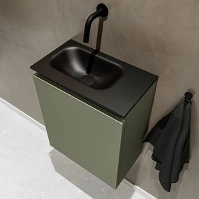 Mondiaz Ture 40cm toiletmeubel army met wastafel urban links geen kraangat