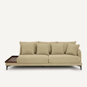 Halve bank met tafelblad, van gevlochten polyester, MODERNISTE