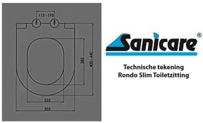 Sanicare Rondo toilet met Rondo slim zitting