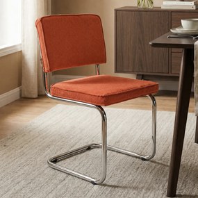 Zuiver Ridge Rib Eetkamerstoel Rib Retro Oranje