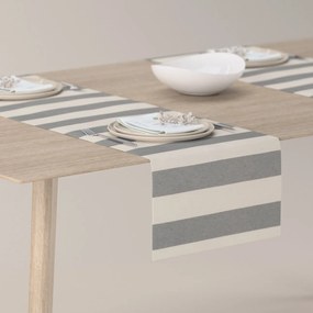 Dekoria Rechthoekige tafelloper, wit-grijs, 40 x 130 cm