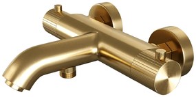 Brauer Stripe thermostatische badkraan messing geborsteld PVD