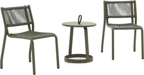 + 10% kassakorting | Bistro- en balkonset Manifesto | 2 personen aluminium | Tuinset stapelbaar | 3-delig | Kees Smit Tuinmeubelen