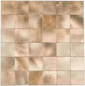 Zelfklevende Steenstrip Mozaiek BloQ Goud Brons - 30.5 cm x 30.5 cm x 0.40 cm | 0.5 kg | Paneli zelfklevende steenstrips
