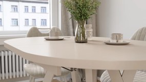 Mazzoni ALMO Kasjmier / kasjmier poten - OVALE UITSCHUIFTAFEL 120-220 cm VOOR 10-12 PERSONEN
