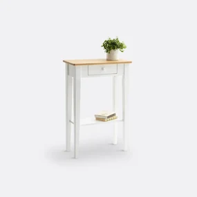 Wandtafel 1 lade in massief dennenhout, Alvina