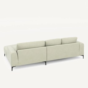 XL longchair met rechterhoek van stonewashed fluweel, MARSILE