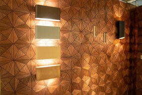 Decopaneel 60 cm x 60 cm Walnoot hout - Nolan Brown - 3D Wandpaneel - Wanddeco