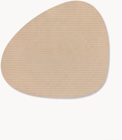 Handgemaakte asymmetrische leren onderzetters Curve, 4-delig