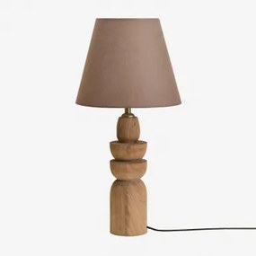Koski Mangohouten Tafellamp Mangohout & Bruin Moka Ø25 Cm - ↑20 Cm Caracas - Sklum