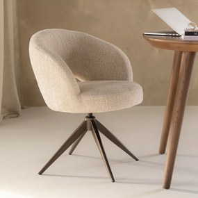 Eleonora Alissa Ronde Eetkamerstoel Taupe