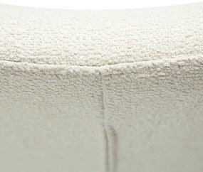 Dan-Form Glam Luxe Eetkamerstoel Boucle Wit En Antique Brass