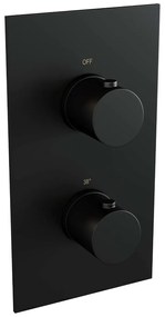 Brauer Black Edition complete inbouw regendouche met 3 standen handdouche, gebogen wandarm, glijstang en hoofddouche 20cm set 45 zwart mat