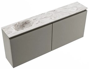 Mondiaz Ture DLux toiletmeubel 120cm smoke met wastafel glace links zonder kraangat