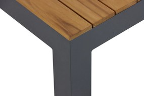 Loungeset 5 personen Aluminium/Teak Grijs Lifestyle Garden Furniture Vittoria