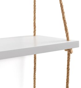 Dubbele wandplank in MDF en sisal L60cm, Mareo