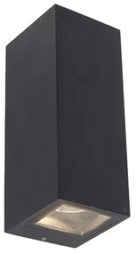 Moderne wandlamp zwart 2-lichts AR70 IP54 - Baleno