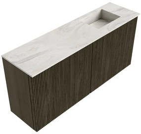 Mondiaz Joya DLux 90cm toiletmeubel shadow met wastafel faye rechts zonder kraangat ostra