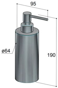 Hotbath Archie zeepdispenser vrijstaand RVS