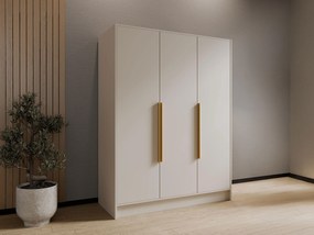 Kledingkast Arecibo 112, Gouden, Kasjmier, 200x150x51cm, 131 kg, Kledingkast deuren: Met scharnieren