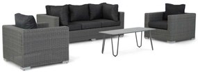 Stoel en Bank Loungeset 5 personen Wicker Grijs Garden Collections Toronto/Cool