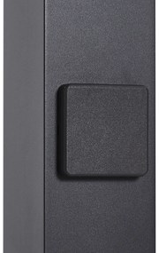 Modern buiten paaltje zwart met smoke glas 70cm met schemersensor IP44 - Denmark