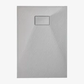 Rechthoekige Antislip En Extra Platte Smc-hars Douchebak Soho Grijs – Koel & 90 X 70 Cm - Sklum