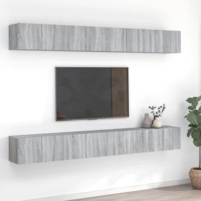 vidaXL Tv-meubelen 8 st 60x30x30 cm bewerkt hout grijs sonoma eiken