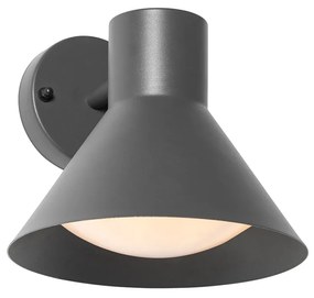 Industriële buitenwandlamp donkergrijs kegel IP44 - Natas
