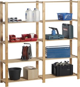 Practo Home opbergrek met 5 legborden - Max. 250KG - Dubbel - 175x175x40cm - Extra stevig