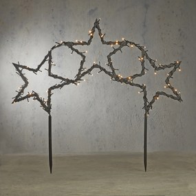 Kerst prikspot sterren incl. LED met 8 standen en timer - Rudolph