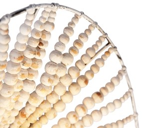 Oosterse wandlamp beige met kralen - Moti