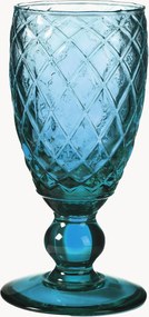 Mondgeblazen witte wijnglazen Diamond, 6-delig